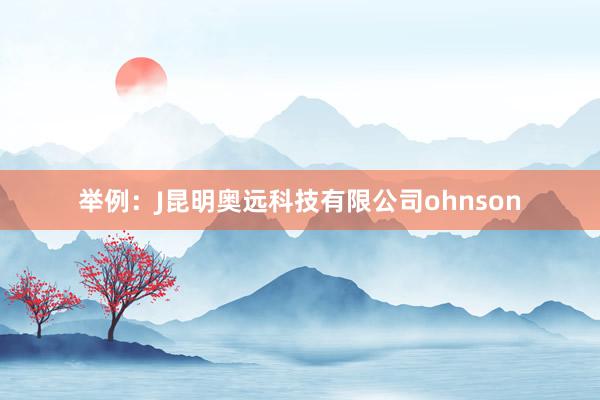 举例:J昆明奥远科技有限公司ohnson