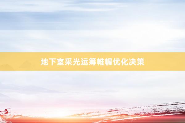 地下室采光运筹帷幄优化决策